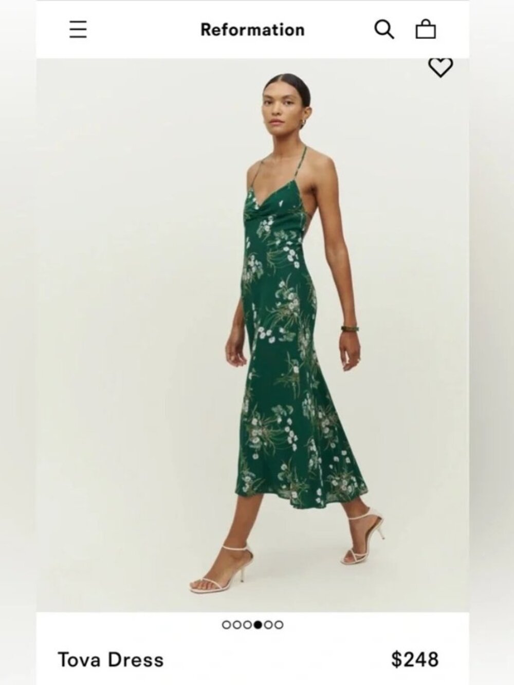 Reformation Tova Dress - Size 0
